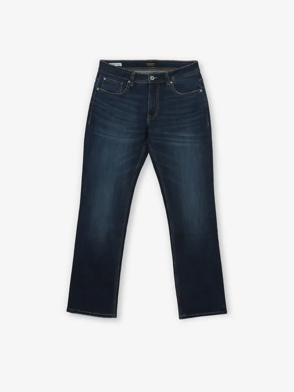JACK & JONES dark blue washed slim fit mens denim