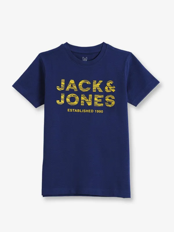 JACK & JONES navy cotton t-shirt for boys