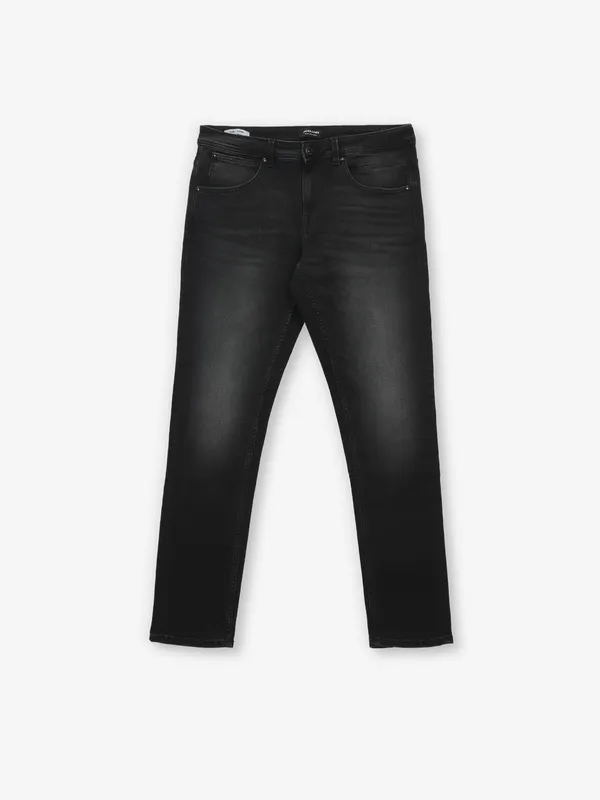 JACK & JONES washed charcoal black slim fit denim