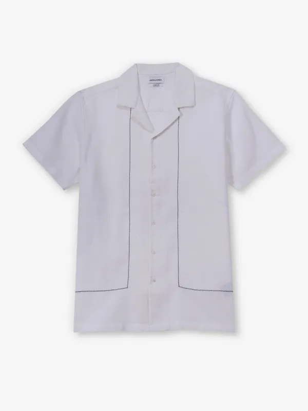 JACK & JONES white cotton casual shirt