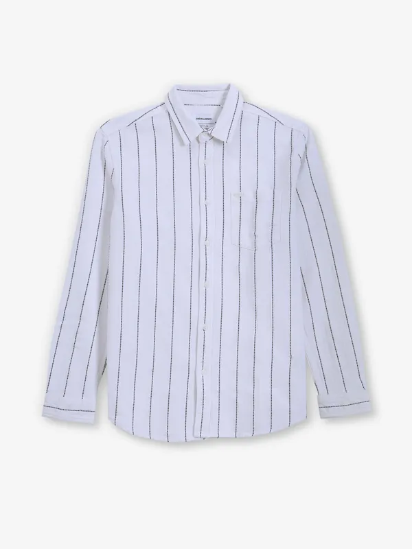 JACK & JONES white cotton stripe shirt