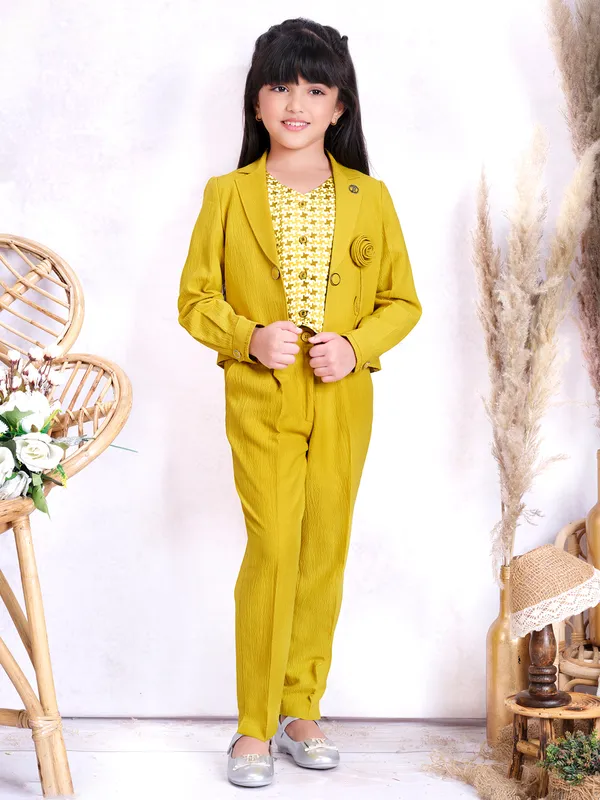 Jacket style mustard yellow co-ord set