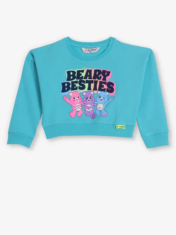 JUST CLOTHES sea green cotton full sleeves top
