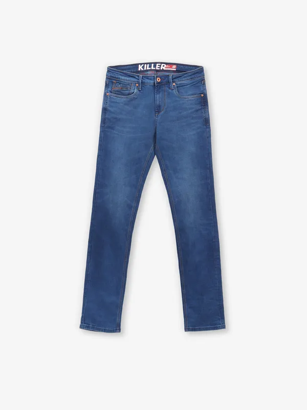 KILLAR solid blue slim fit denim