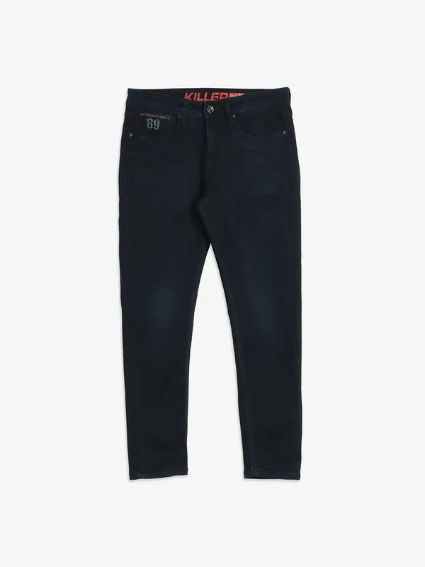 KILLER black solid ankle length jeans