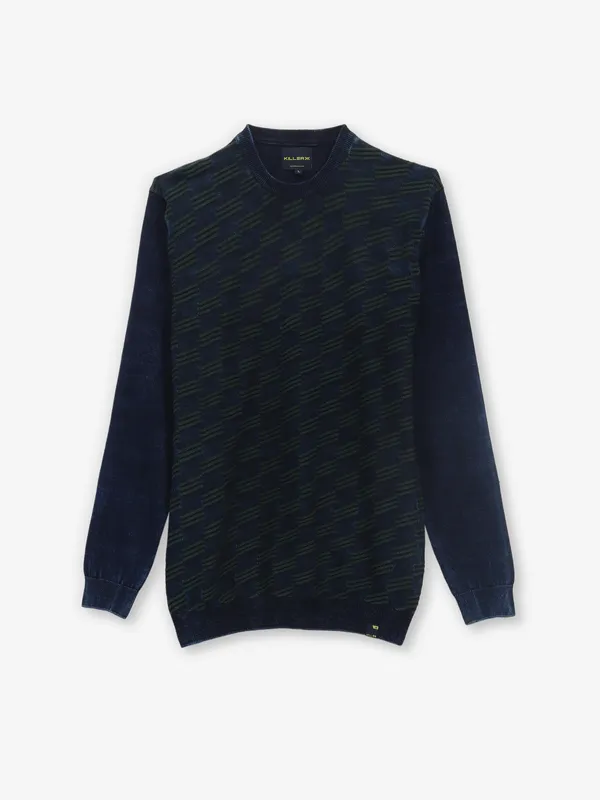 KILLER blue texture cotton t-shirt