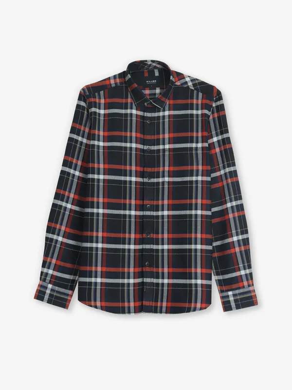KILLER checks black cotton shirt