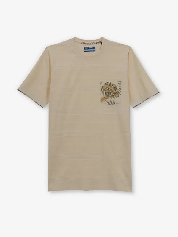 KILLER cream stripe cotton t-shirt