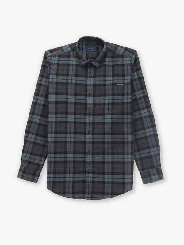 KILLER dark grey check full sleeve shirt