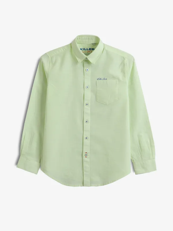 KILLER light green plain shirt