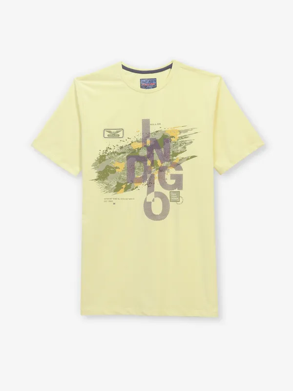 KILLER lime yellow cotton t-shirt