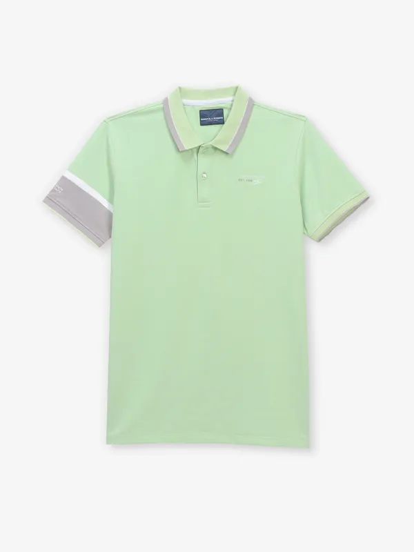 KILLER mint green cotton polo t-shirt