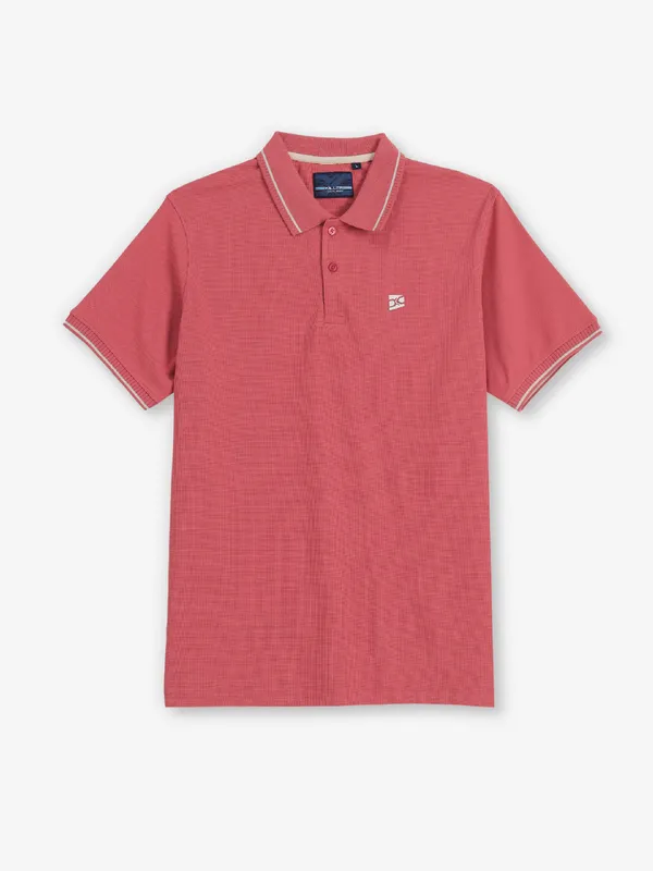 KILLER onion pink plain cotton t-shirt