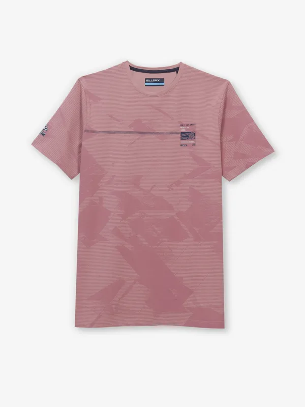 KILLER onion pink printed cotton t-shirt
