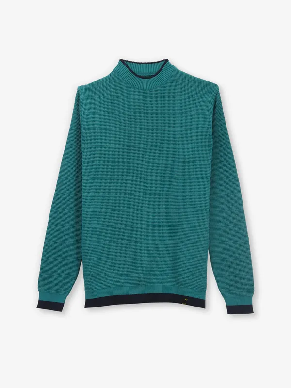 KILLER plain mint blue knitted t-shirt