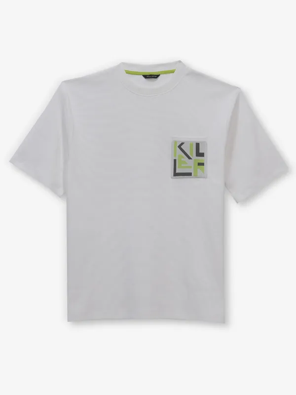 KILLER plain white cotton t-shirt