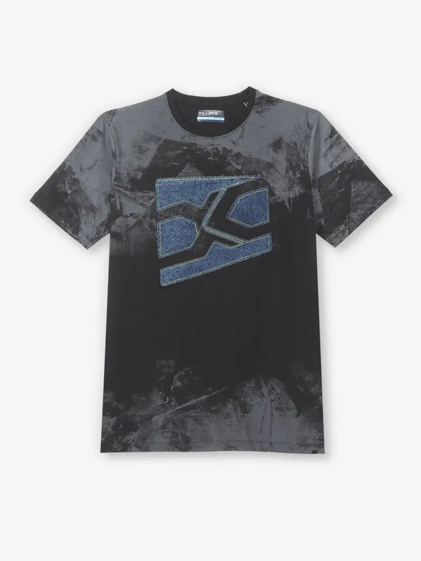 KILLER printed black cotton t-shirt for casual wear