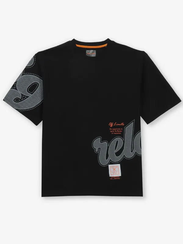 KILLER printed black cotton t-shirt for men