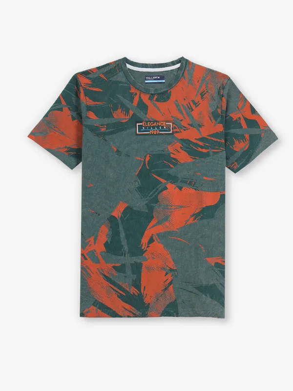 KILLER printed green cotton t-shirt