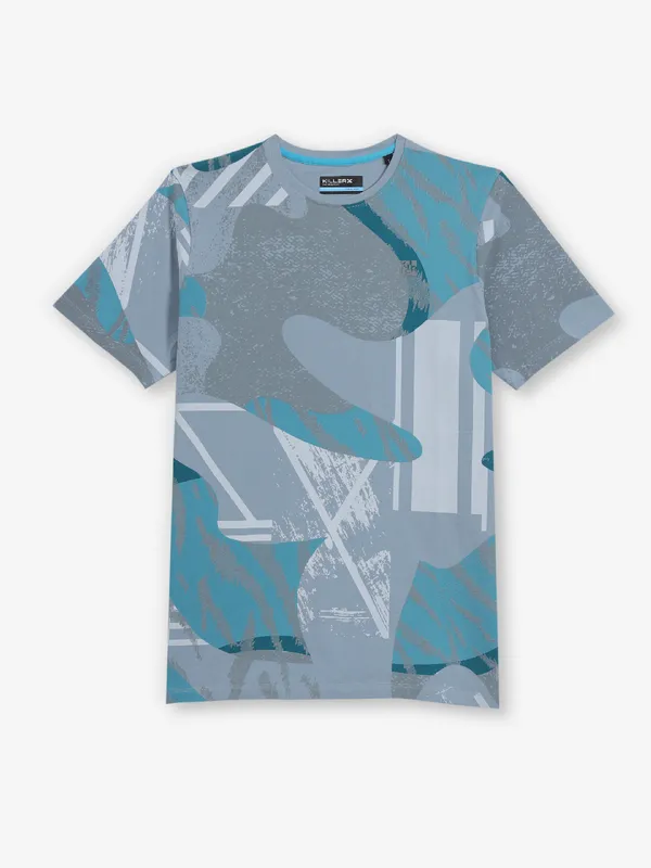 KILLER printed grey cotton t-shirt