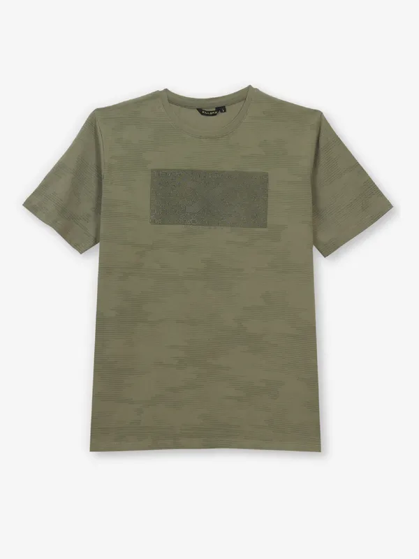 KILLER printed olive cotton t-shirt