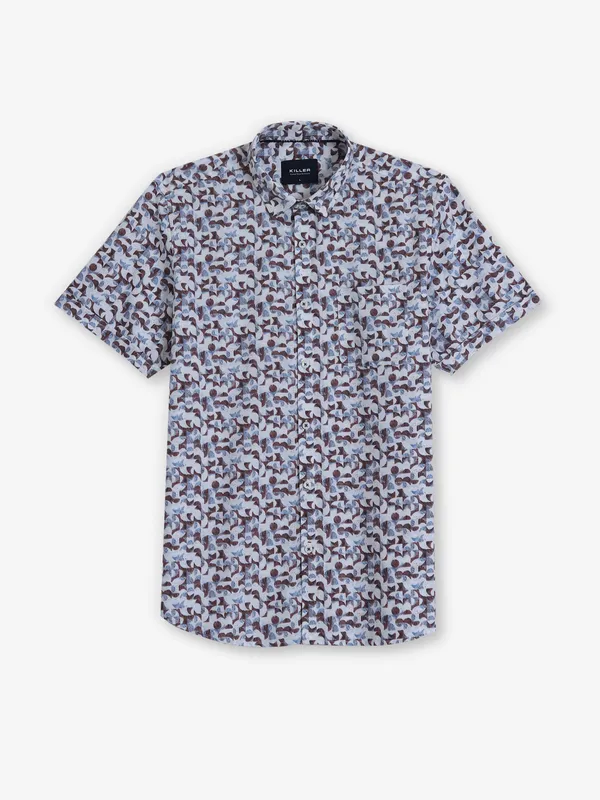KILLER printed white and cotton shirt