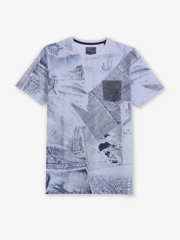 KILLER printed white cotton casual t-shirt for men