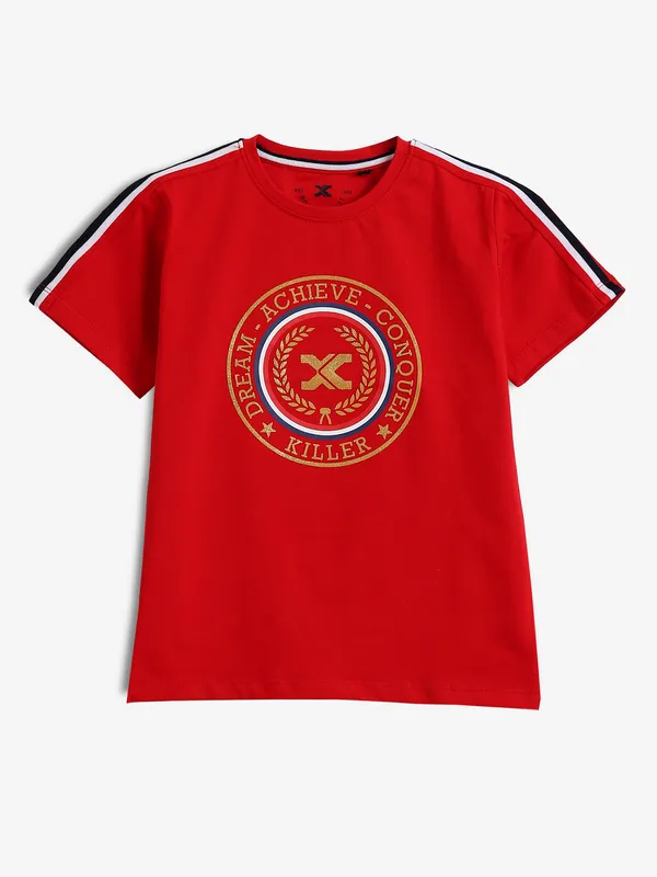 KILLER red printed half sleeve t-shirt