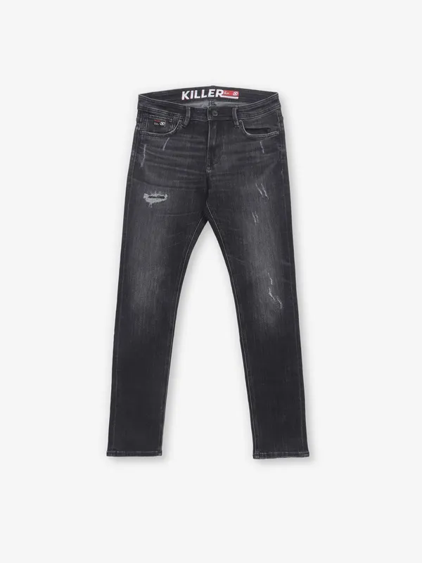 KILLER straight fit black washed jeans