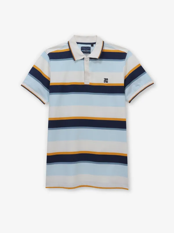 KILLER stripe off-white cotton t-shirt