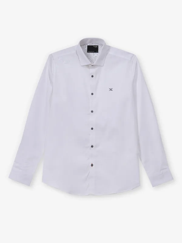 KILLER white plain cotton casual shirt