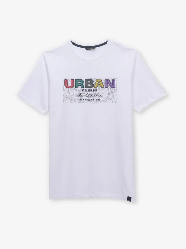 KILLER white printed cotton half sleeve t-shirt