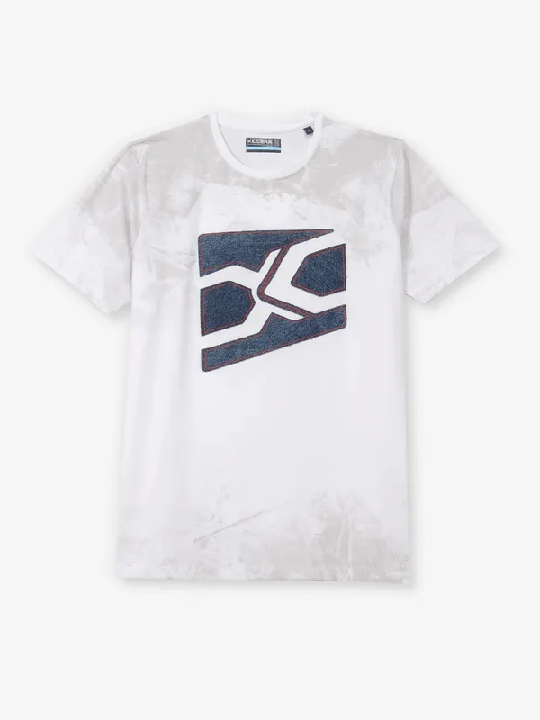 KILLER white printed cotton half sleeve t-shirt for men