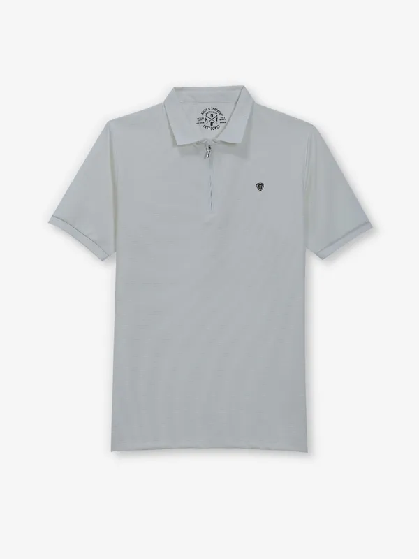 KNITS N THREADS plain off-white cotton t-shirt