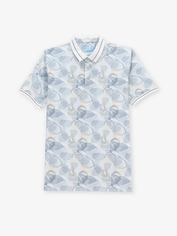 KNITS N THREADS white printed cotton t-shirt