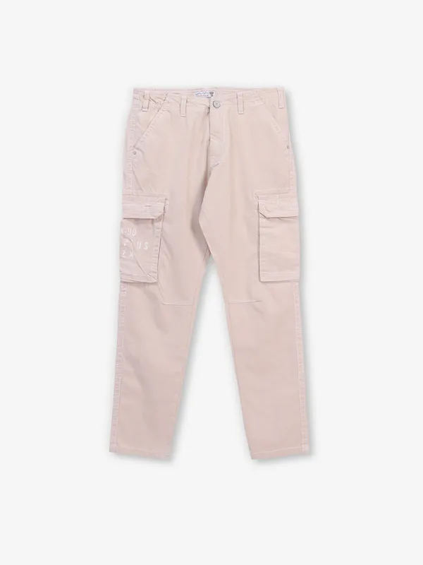 KOZZAK beige super skinny fit cargo jeans