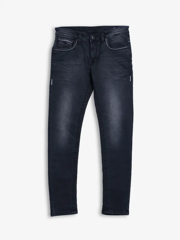 Kozzak black washed super skinny fit jeans