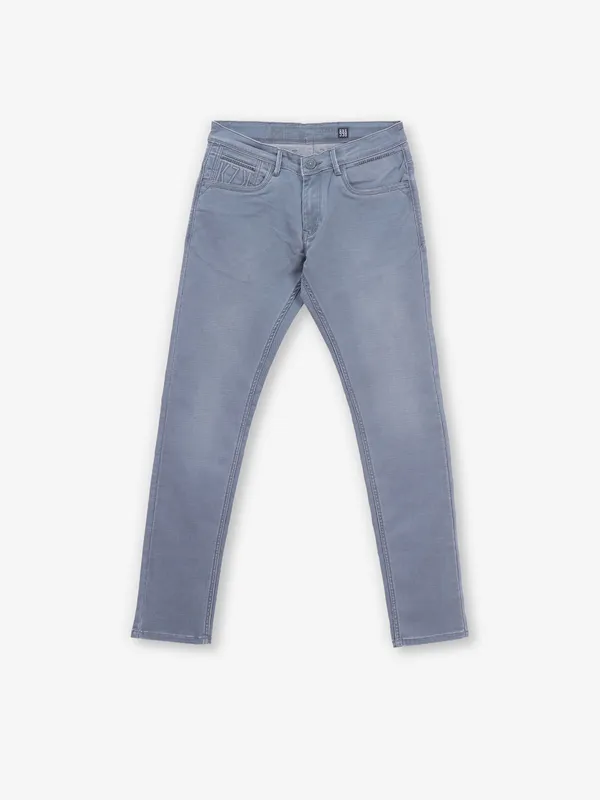 KOZZAK solid grey super skinny fit denim jeans
