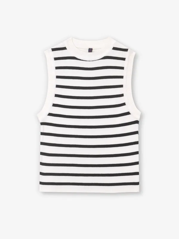 KRAUS black and white stripe tank top
