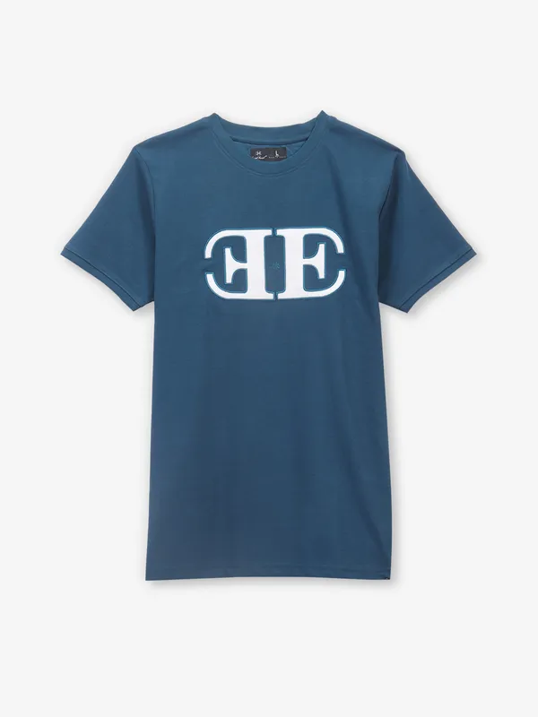 KUCH KUCH blue printed half sleeve t-shirt