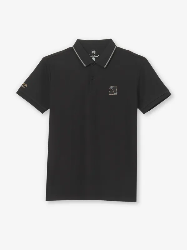 KUCH KUCH cotton black slim fit t-shirt
