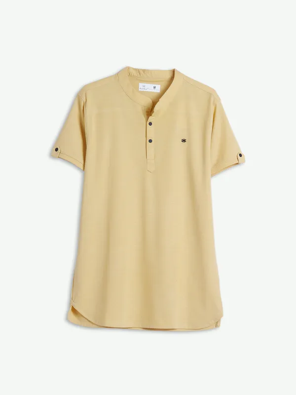 Kuch Kuch cotton half sleeves yellow t shirt