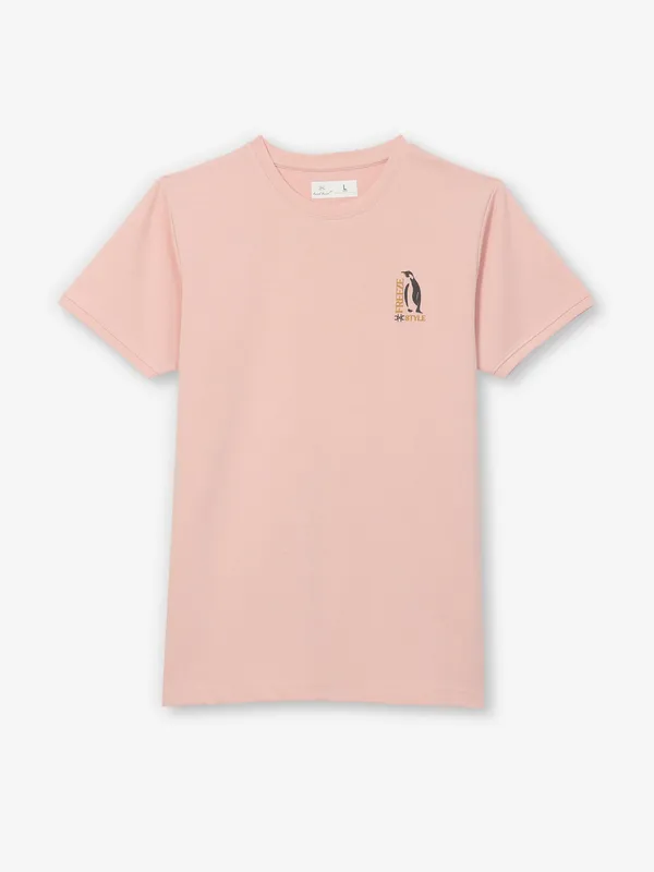 KUCH KUCH cotton man t-shirt in salmon peach