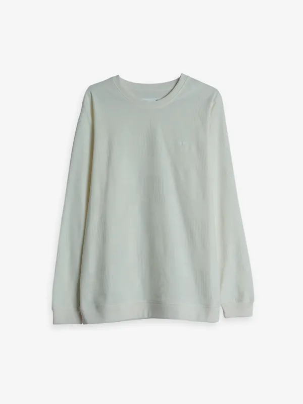 Kuch Kuch cream knitted full sleeve t shirt