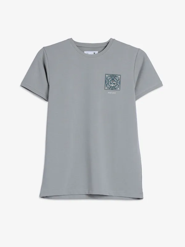 KUCH KUCH grey half sleeve t-shirt