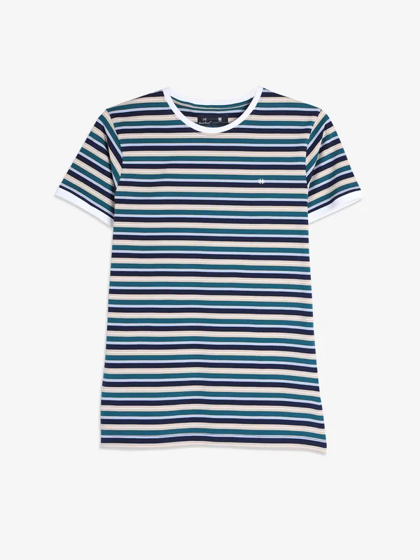 KUCH KUCH navy cotton stripe t-shirt