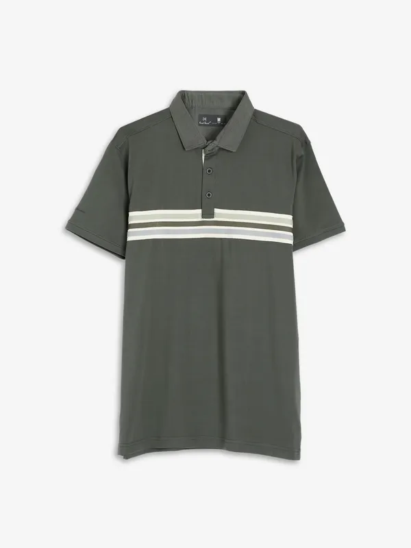 Kuch Kuch olive cotton polo t shirt