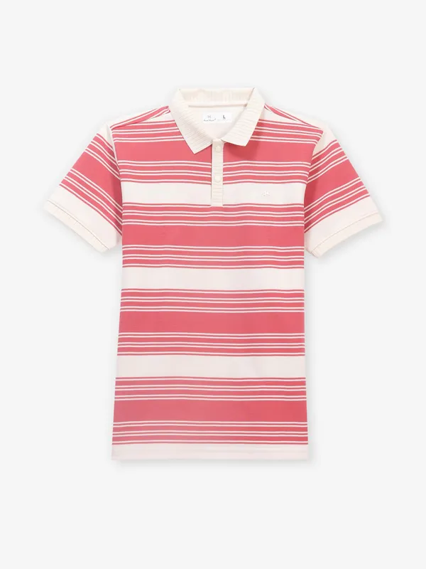 KUCH KUCH pink and cream stripe t-shirt