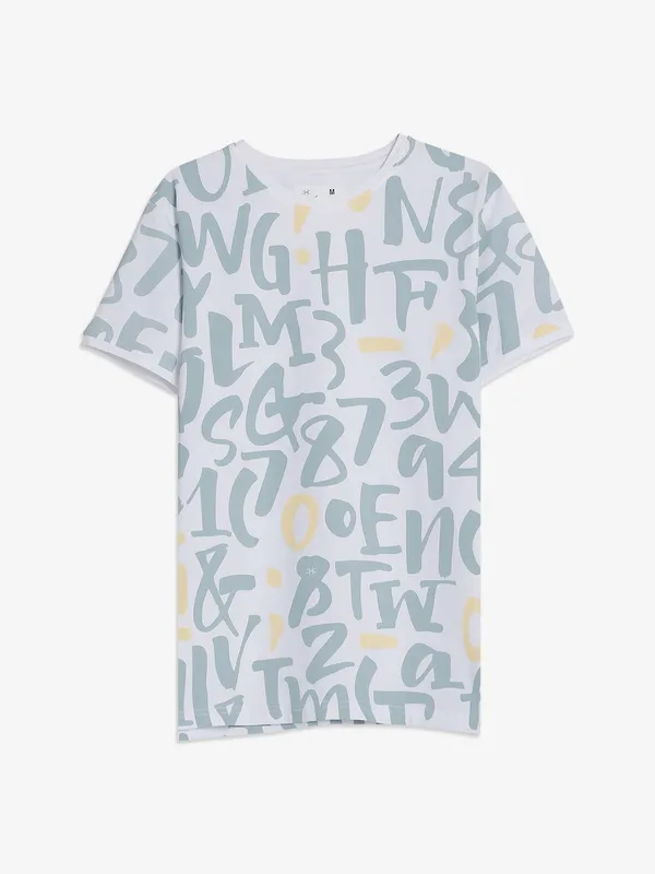 Kuch Kuch printed white cotton t shirt