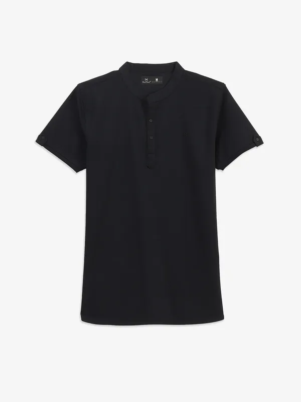 KUCHKUCH black plain casual t-shirt